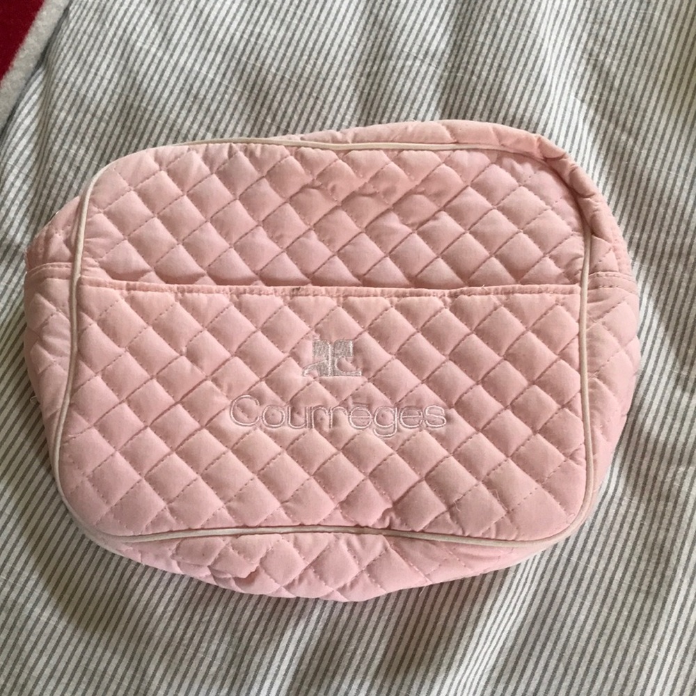 Vintage quilted Courreges cosmetic/toiletry bag!